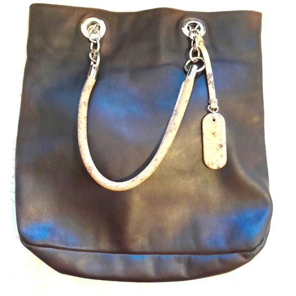 Cynthia Rowley Leather Tote EUC - Picture 1 of 14